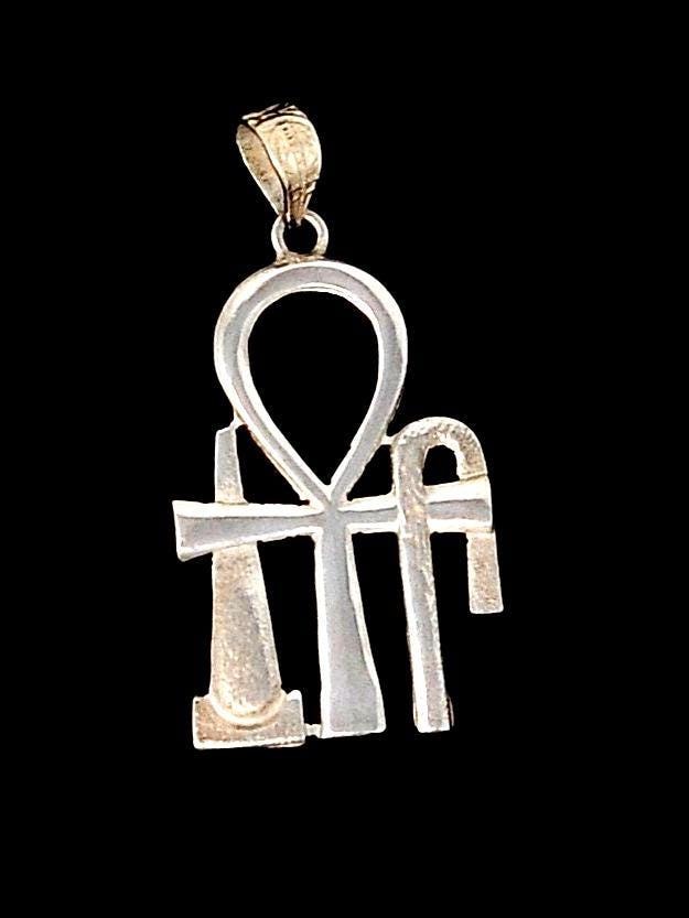 925 Sterlingsilber Gesundheit Und Leben Kraft Mit 2 Kobras Anhänger 4cm. Trible Symbole Direkt Aus Unserer Werkstatt in Kairo Zu Ihnen von FromEgyptwithLove11