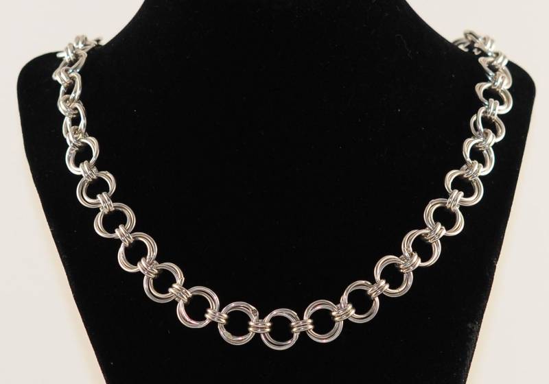 Doppelschlaufe 925 Gestempelte Sterlingsilber-Handgefertigte Halskette. Einzigartige Form Für Sie Aus Unserem Shop Im Alten Kairo. Elegant Alle von FromEgyptwithLove11