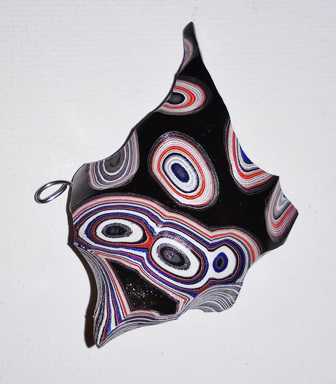 Fordite Anhänger, Schwarz Graphit Mustang Handwerker Schnitt 2, 25" Seltene Ooak Fordite Anhänger, Schwarz Graphit Mustang Handwerker Schnitt 2, 25" Seltene Ooak von FromUnderAKilt