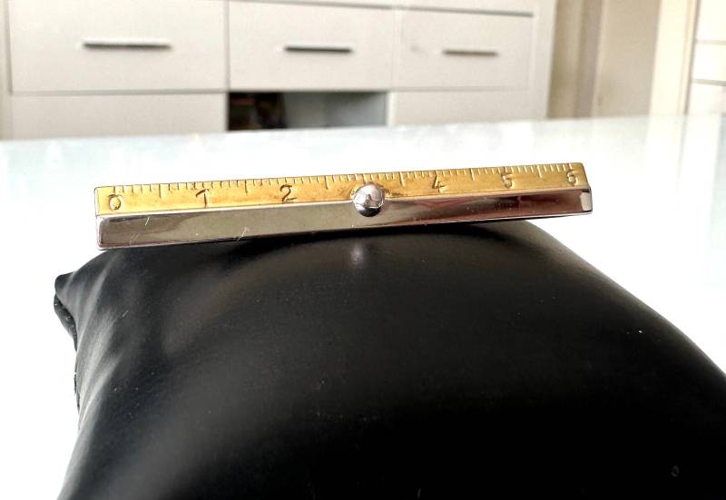 925 Silber Krawattenklammer Handwerker Meterstab Teilvergoldet von FromyesterdaySchatze