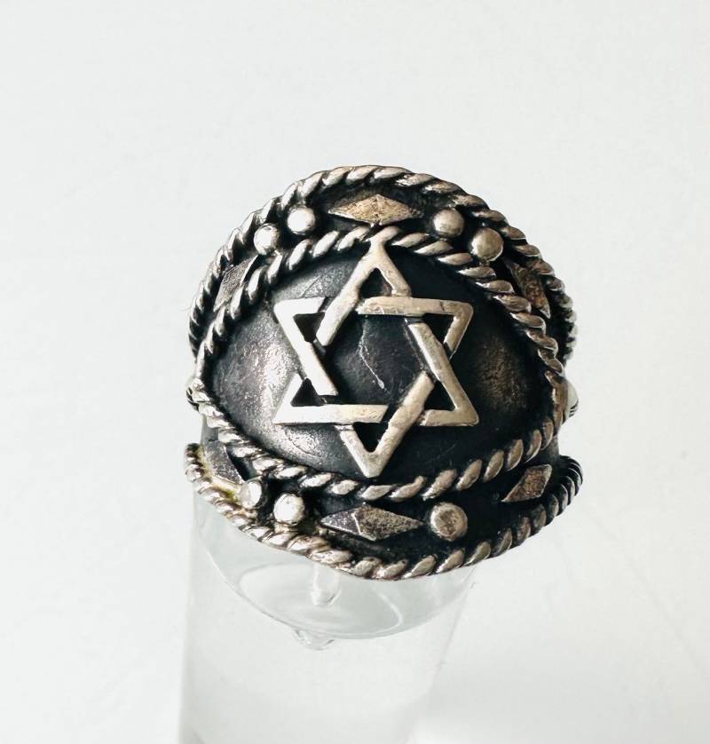 925 Silber Ring Massiver Gothic Hexagramm von FromyesterdaySchatze