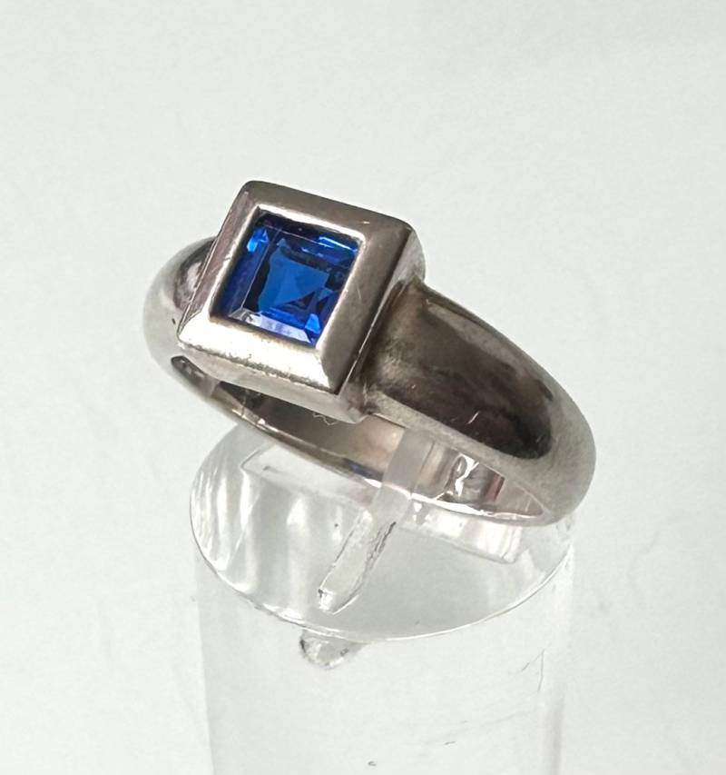 925 Silber Ring Mit Blautopas Unisex Massiv Und Stabil von FromyesterdaySchatze