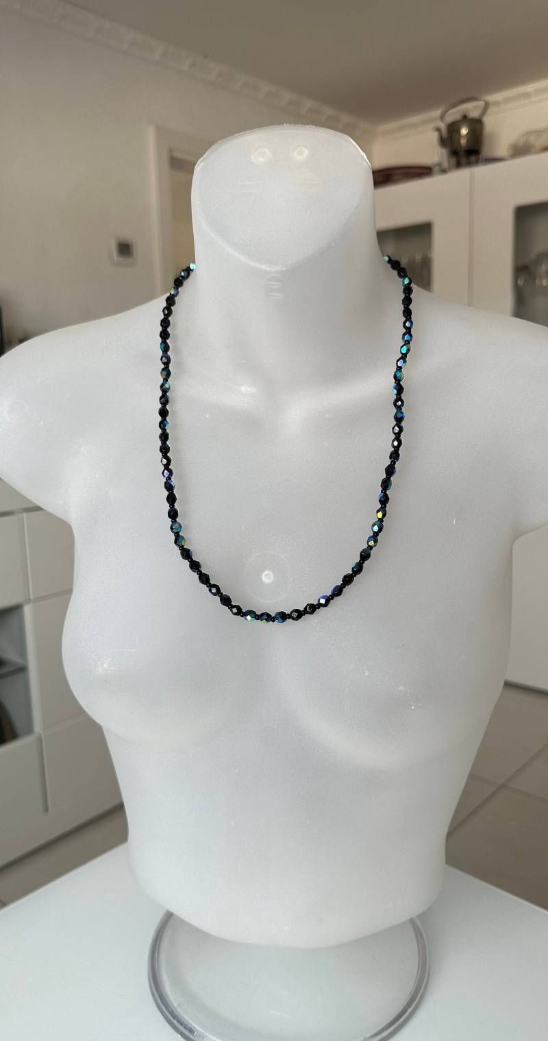 Art Deco Kette Aurora Borealis Perlen Aus Gablonzer Glas von FromyesterdaySchatze