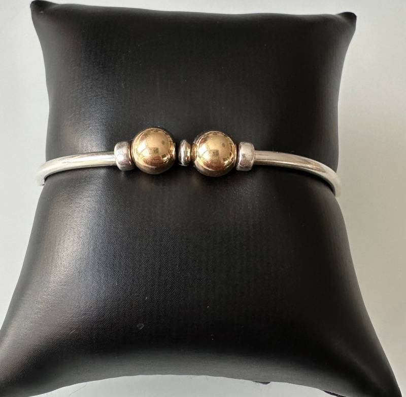 Designer Armband 925 Silber Goldkugeln Unisex von FromyesterdaySchatze