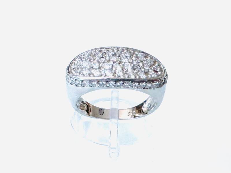 Designer Ring 925 Silber Mit Funkelnden Steinen von FromyesterdaySchatze