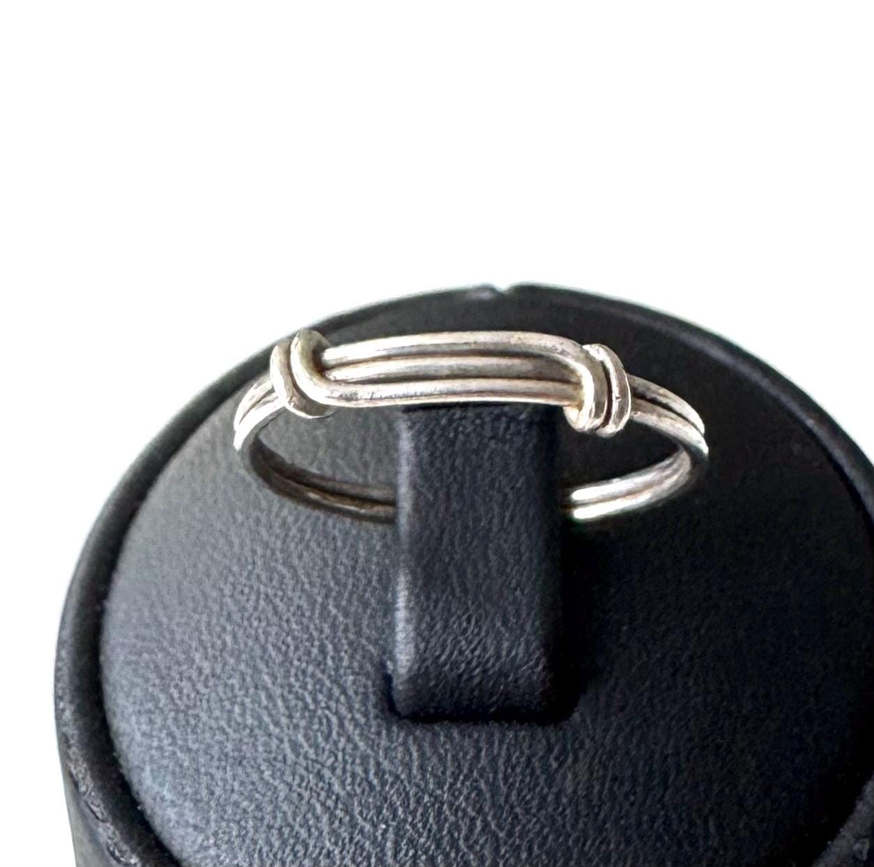 Echter Silberring Im Doppelring Design Vintage von FromyesterdaySchatze