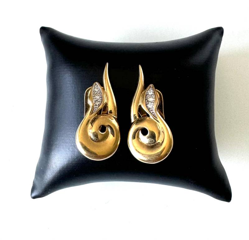 Edle Pierre Lang Ohrclips Ohrringe Modeschmuck Vergoldet von FromyesterdaySchatze