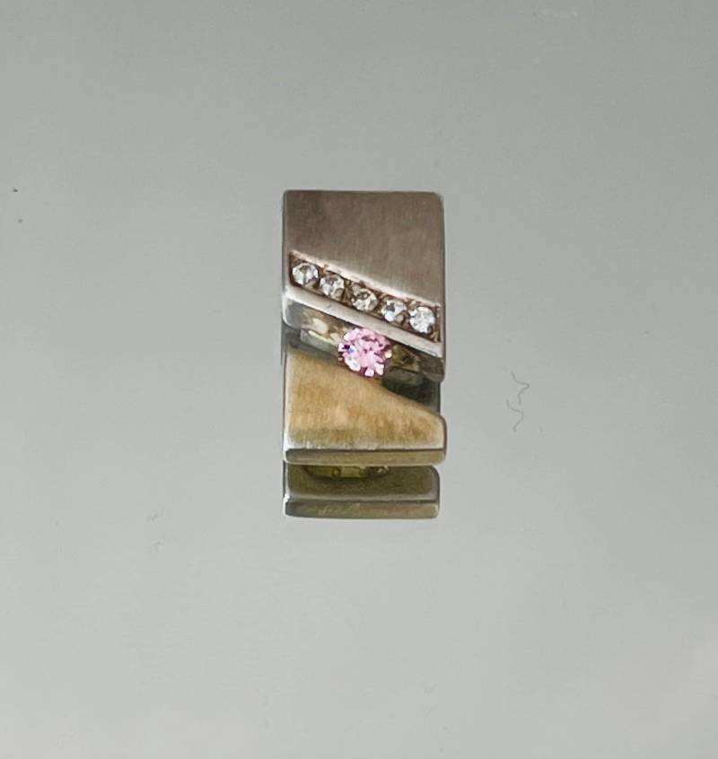 Edler Anhänger 925 Silber Teilvergoldet Mit Goshenit Und Morganit Veredelt von FromyesterdaySchatze