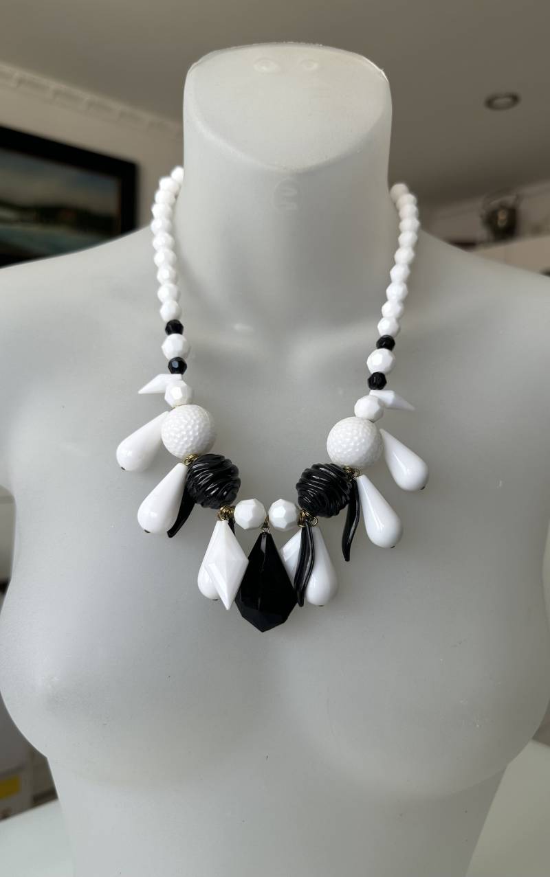 Große True Vintage Halskette Mit Anhängern Statement 80'er Pop Rock Modeschmuck Collier von FromyesterdaySchatze