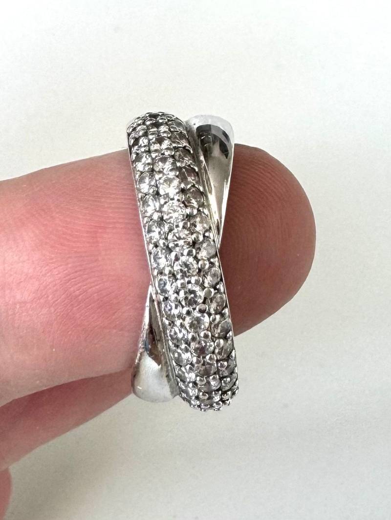 Imposanter 925 Silber Ring Mit Zirkonia - Designer Meistermarke Tc von FromyesterdaySchatze