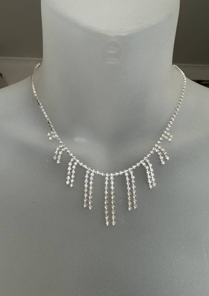 Modeschmuck Collier Strass Glitzer von FromyesterdaySchatze
