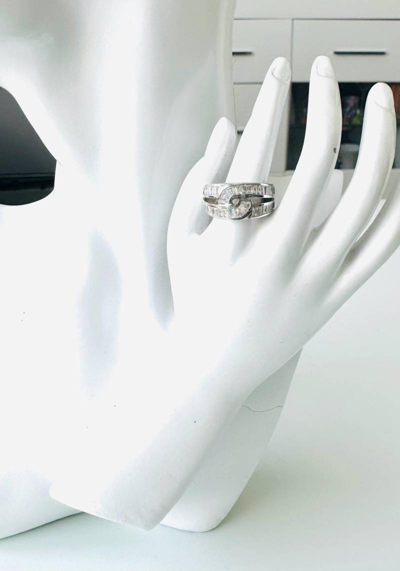 Prächtiger 925 Silber Designer Ring Mit Zirkonia - Ringgröße 56, 5 von FromyesterdaySchatze