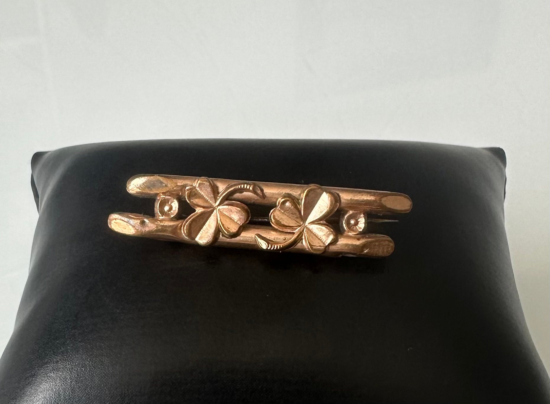 Rotgold Double Brosche Art Deco Schmuck von FromyesterdaySchatze