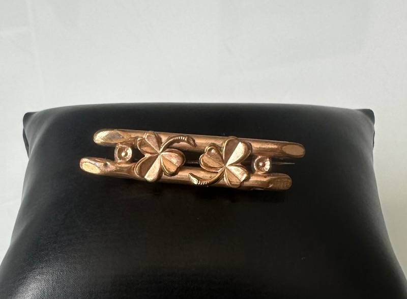 Rotgold Double Brosche Art Deco Schmuck von FromyesterdaySchatze