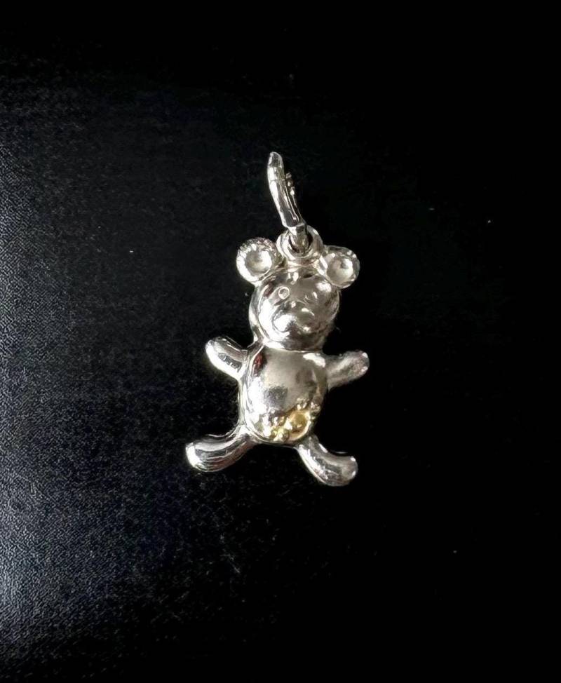 Süßer Kleiner Bär Anhänger 925 Silber Mit Vergoldung von FromyesterdaySchatze