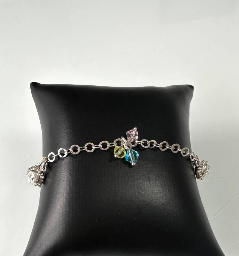 Süßes Armband 925 Silber Bettelarmband Mit Glas Anhänger von FromyesterdaySchatze