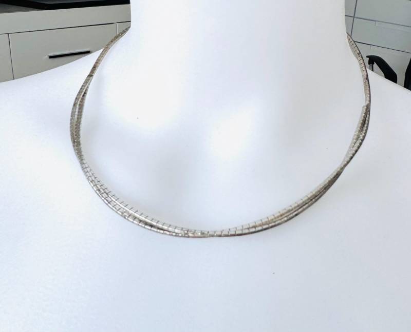 Vintage Collier 835 Silber Verschlungene Form 42cm Lang von FromyesterdaySchatze