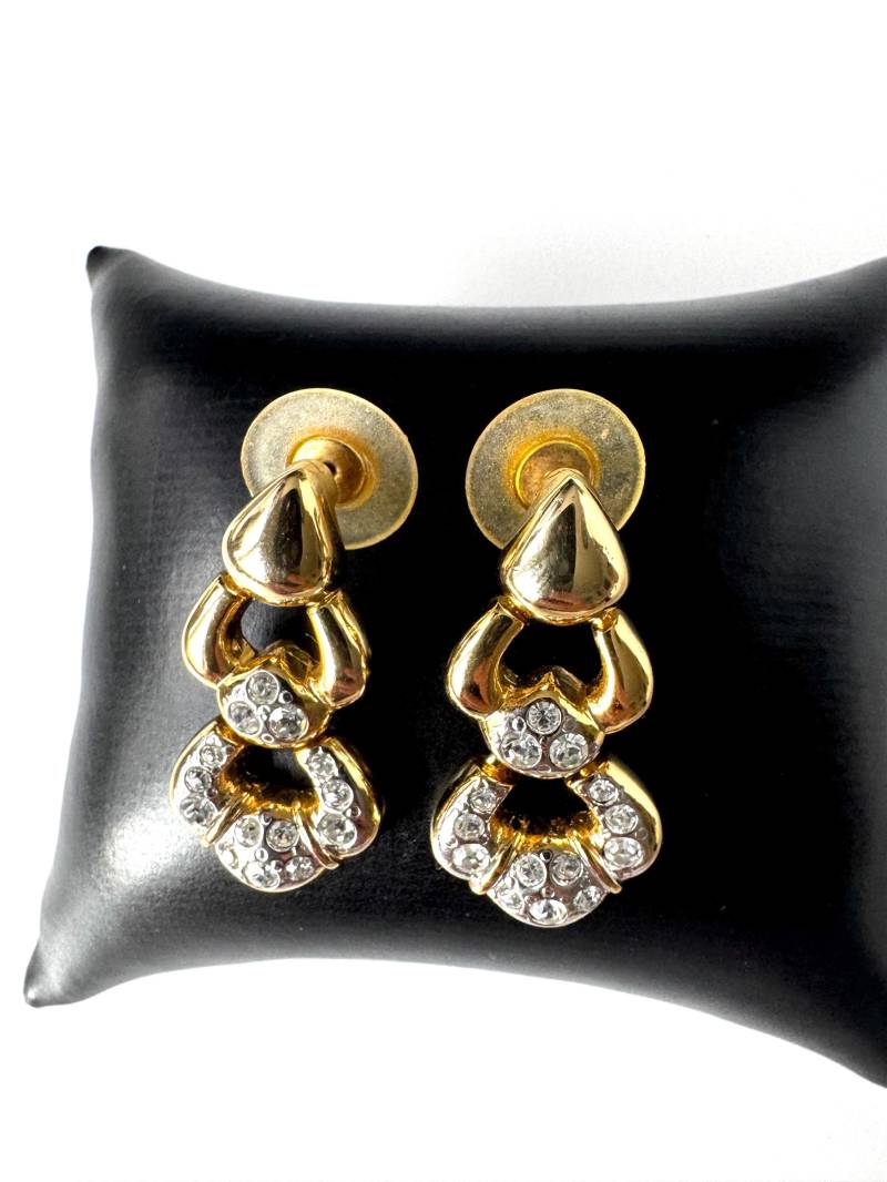 Vintage Gold Ohrringe Modeschmuck 80Er Jahre Meistermarke Sl von FromyesterdaySchatze