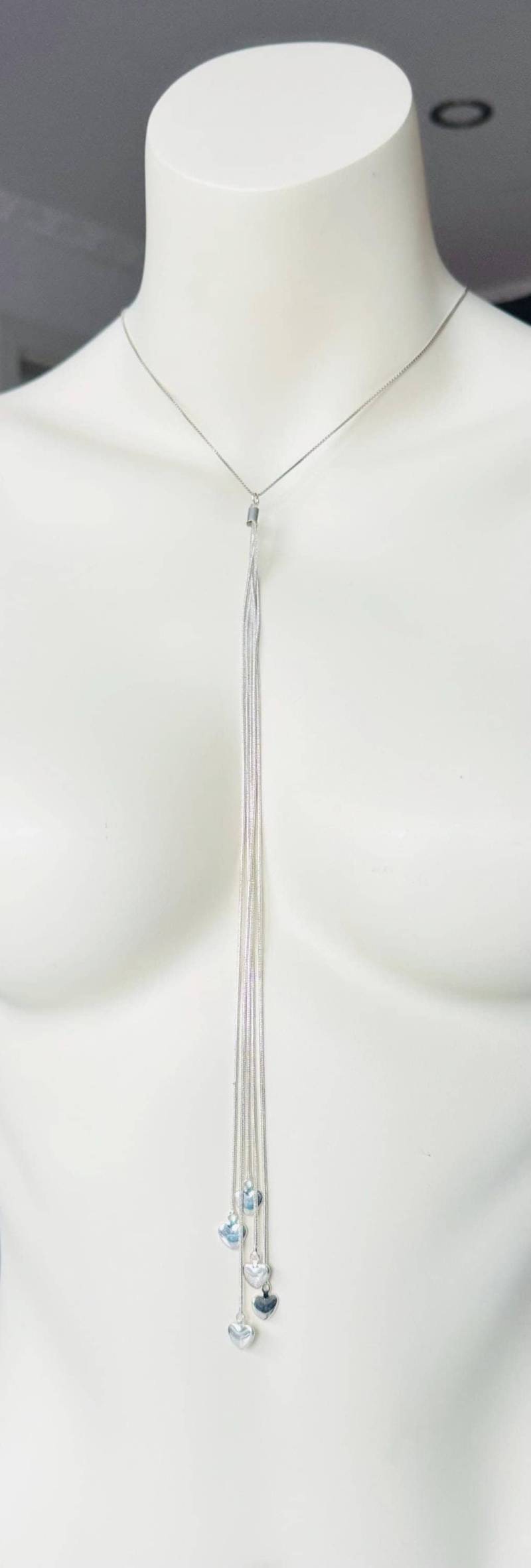 xxl Anhänger Design Mit Herzen - Versilberter Kupfer Modeschmuck, Ca. 28 cm Länge von FromyesterdaySchatze