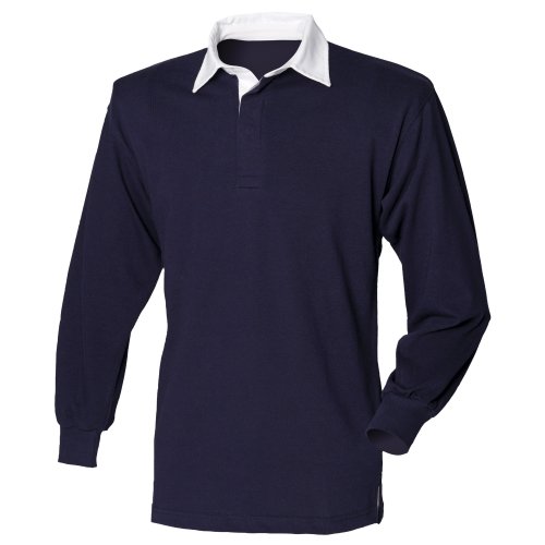 Front Row Herren Poloshirt blau Blu navy/Bianco Large von Front Row