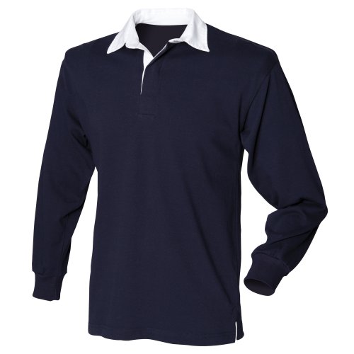 Front Row Herren Sport Rugby Shirt, Langarm (3XLarge) (Marineblau) von Front Row
