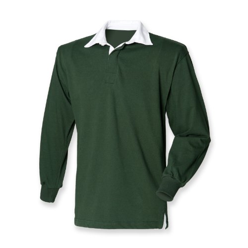 Front Row Langarm Rugby-Shirt Flasche Grün L von Front Row