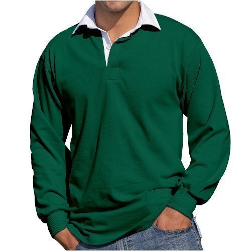 Front Row Long Sleeve Rugby Shirt , Bottle Green , Medium by Front Row von Front Row