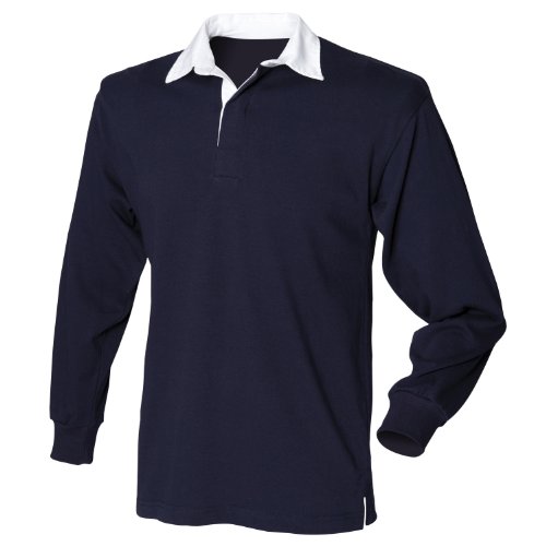 Front Row Rugby-Shirt, für Herren, langärmelig Gr. Medium, navy von Front Row