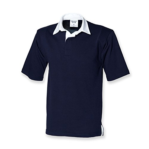 Front Row Rugby-Shirt für Herren, kurze ärmel Gr. Large, navy von Front Row