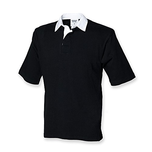 Front Row Rugby-Shirt für Herren, kurze ärmel Gr. XX-Large, schwarz von Front Row