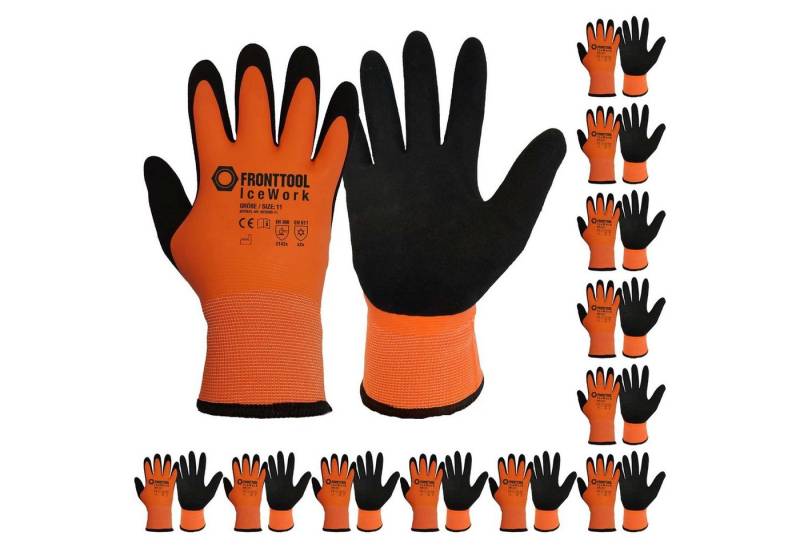 Fronttool Latexhandschuhe Kälteschutzhandschuh IceWork Winterhandschuh Arbeitshandschuh 12 Paar (Spar-Set) von Fronttool