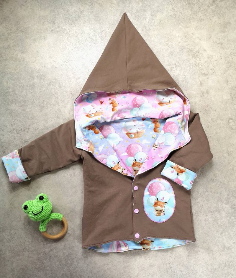 Sofortkauf Größe 92, Übergangsjacke, Herbst, Frühling, Mädchen, Kinder Jacke, Herbstjacke, Frühlingsjacke Zipfeljacke, Wendejacke von FroqHandmade