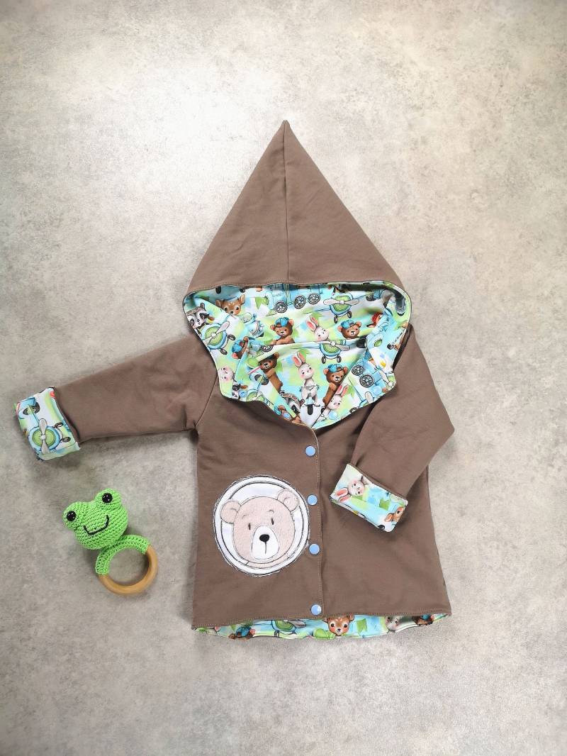 Übergangsjacke Herbst Frühling Jungen Baby Kinder Jacke Herbstjacke Frühlingsjacke Zipfeljacke Kinderjacke Babyjacke von FroqHandmade