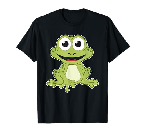 Süße Froschdekoration Sommertop Damen Froschbaby T-Shirt von Frosch lustiger Frosch Babyfrosch Dekoration