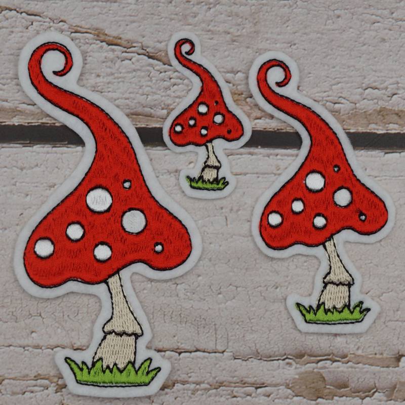Fliegenpilz 3 Größen Zur Wahl/Applikation Aufnäher Bügelbild von Froschverliebt