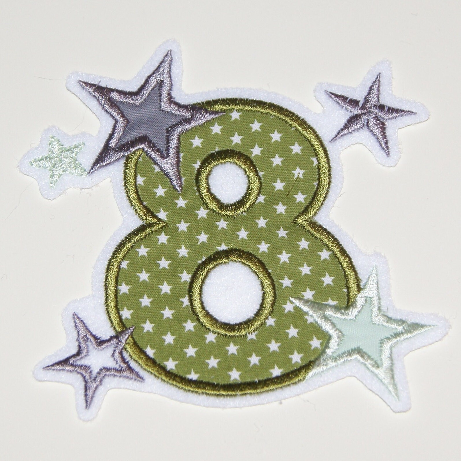 Geburtstagszahl 8 Gestickt - Aufnäher Applikation Zum Aufbügeln Farbwahl Wahlweise Mit Name Geburtstag von Froschverliebt