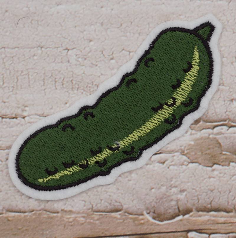 Gurke Gestickt - Aufnäher Applikation Zum Aufbügeln Gemüse von Froschverliebt