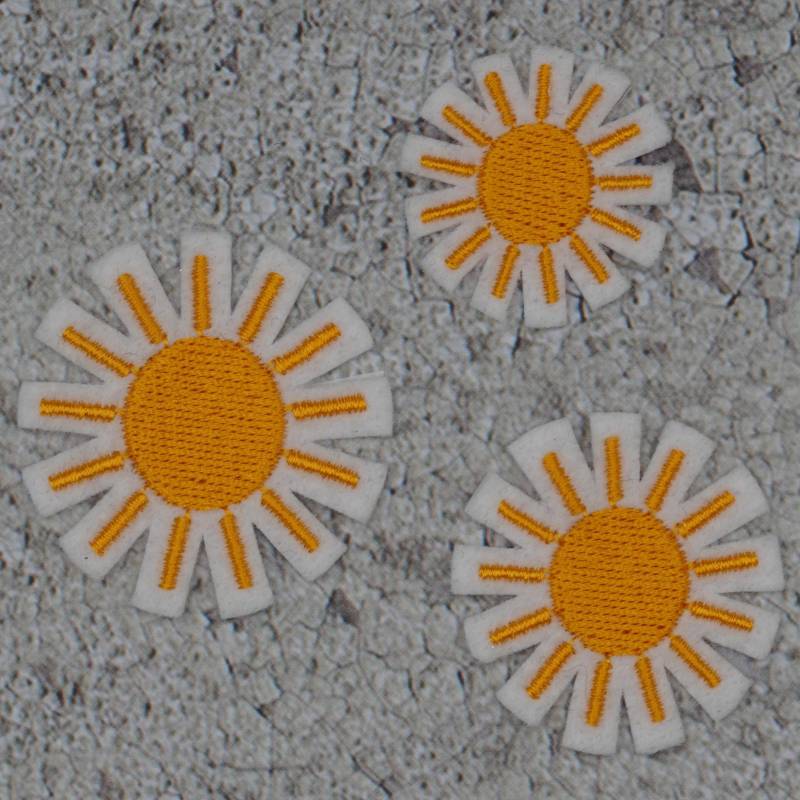Mini Sonne in 3 Größen - Zum Aufbügeln Aufnäher Schultüte Einschulung Applikation von Froschverliebt