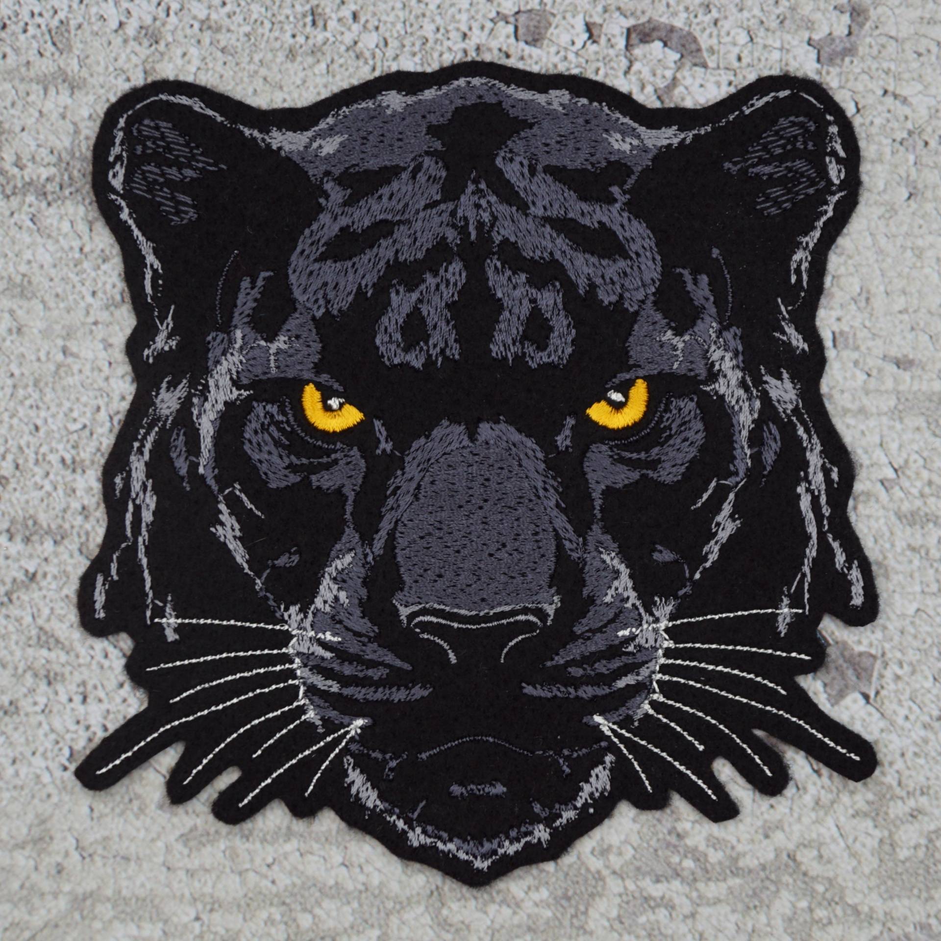 Panther Gestickt - Aufnäher Applikation Zum Aufbügeln Schultüte Einschulung Pantherkopf von Froschverliebt