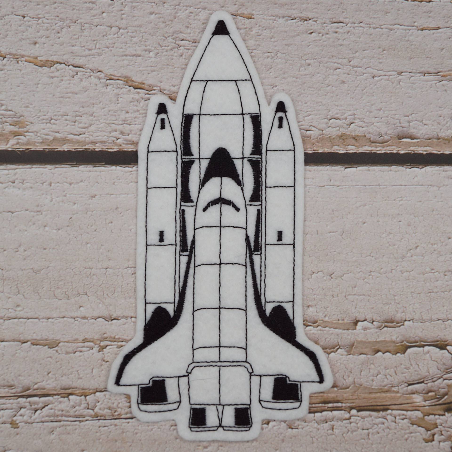 Raumschiff Gestickt - Aufnäher Applikation Zum Aufbügeln Weltall Rakete Schultüte Einschulung von Froschverliebt