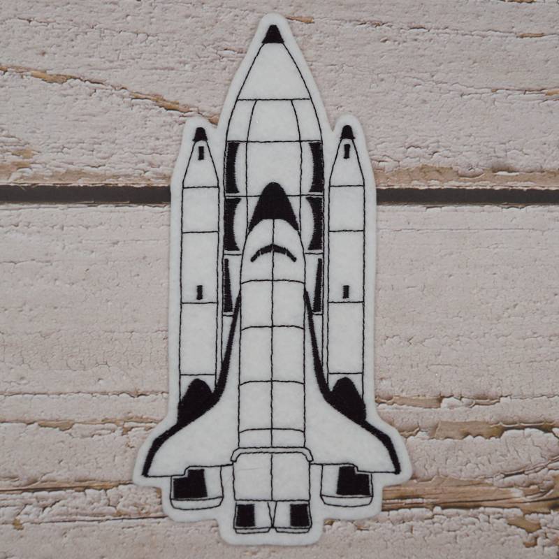 Raumschiff Gestickt - Aufnäher Applikation Zum Aufbügeln Weltall Rakete Schultüte Einschulung von Froschverliebt