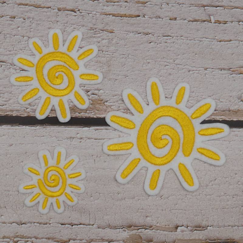 Sonne Boho in 3 Größen/109 Garnfarben Applikation Aufnäher Schultüte Einschulung von Froschverliebt
