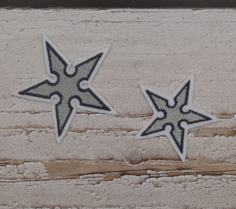 Wurfstern/2 Größen Zur Auswahl Aufnäher Applikation von Froschverliebt