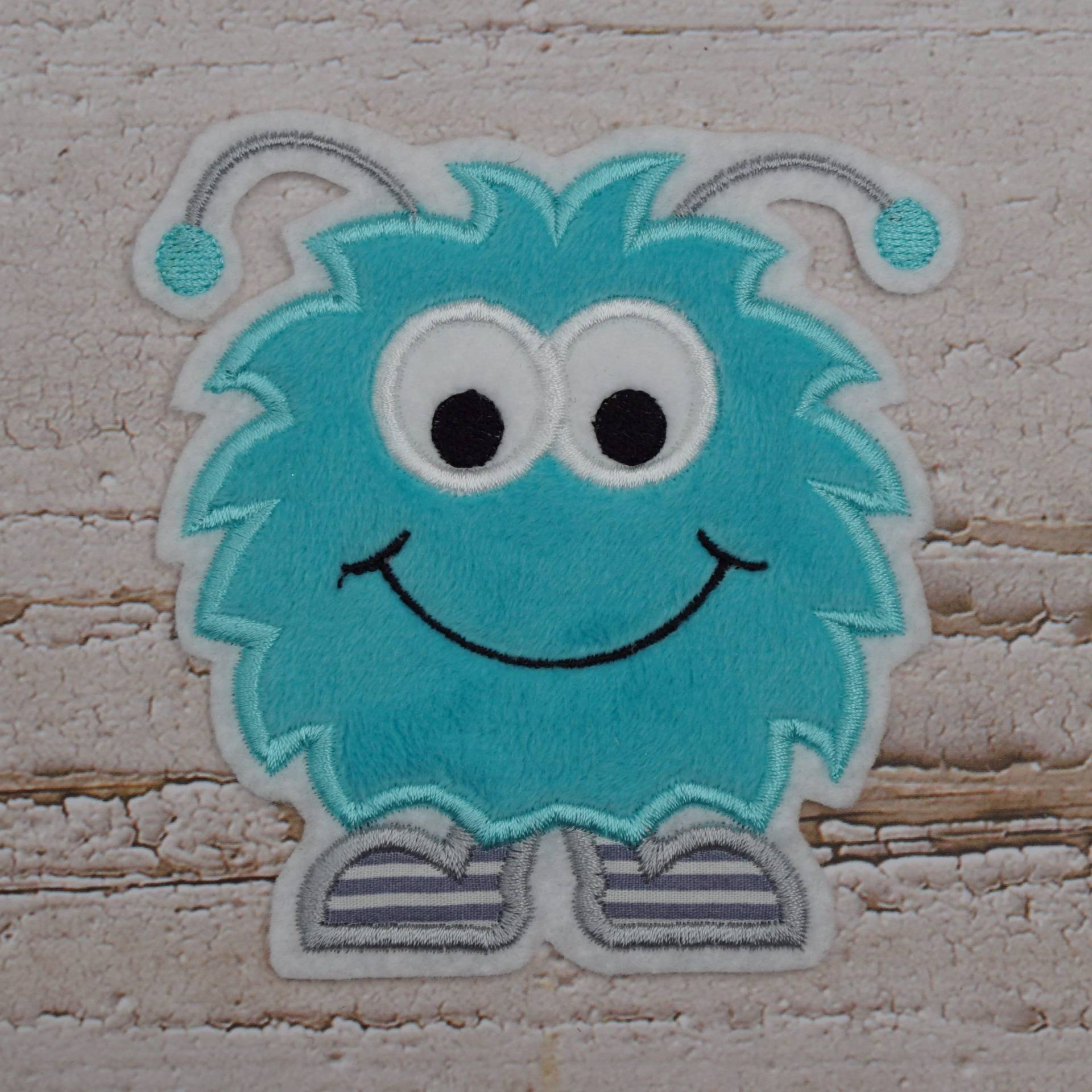 stickaufnäher Alien Monster Mint Aufnäher Applikation Einschulung Schultüte von Froschverliebt