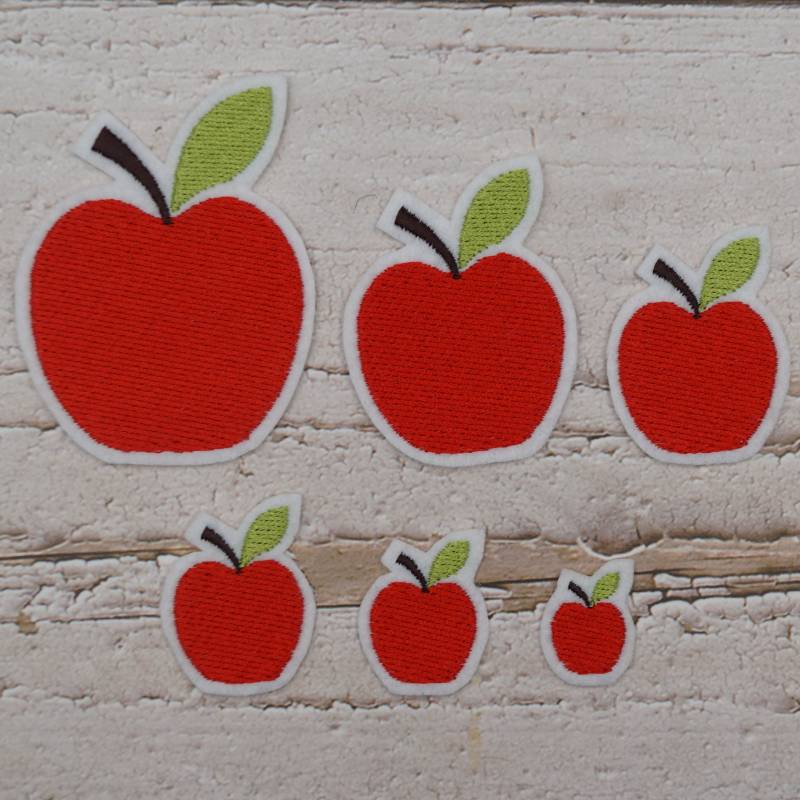stickaufnäher Apfel in 6 Größen Zur Auswahl/Applikation Aufnäher von Froschverliebt