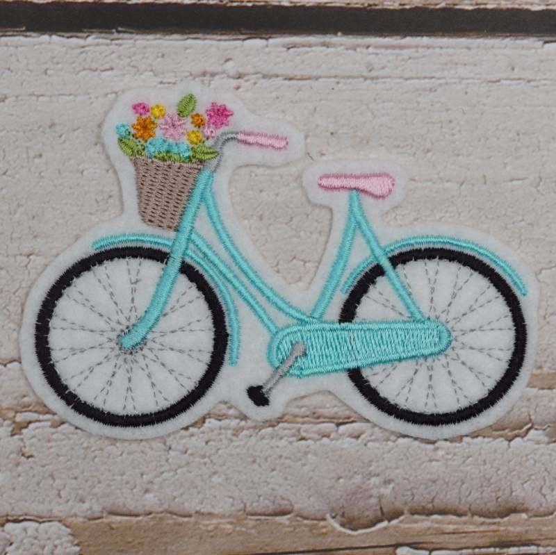 stickaufnäher Fahrrad | Mint-Rosa, 2 Größen Zur Wahl, Aufnäher, Applikation von Froschverliebt