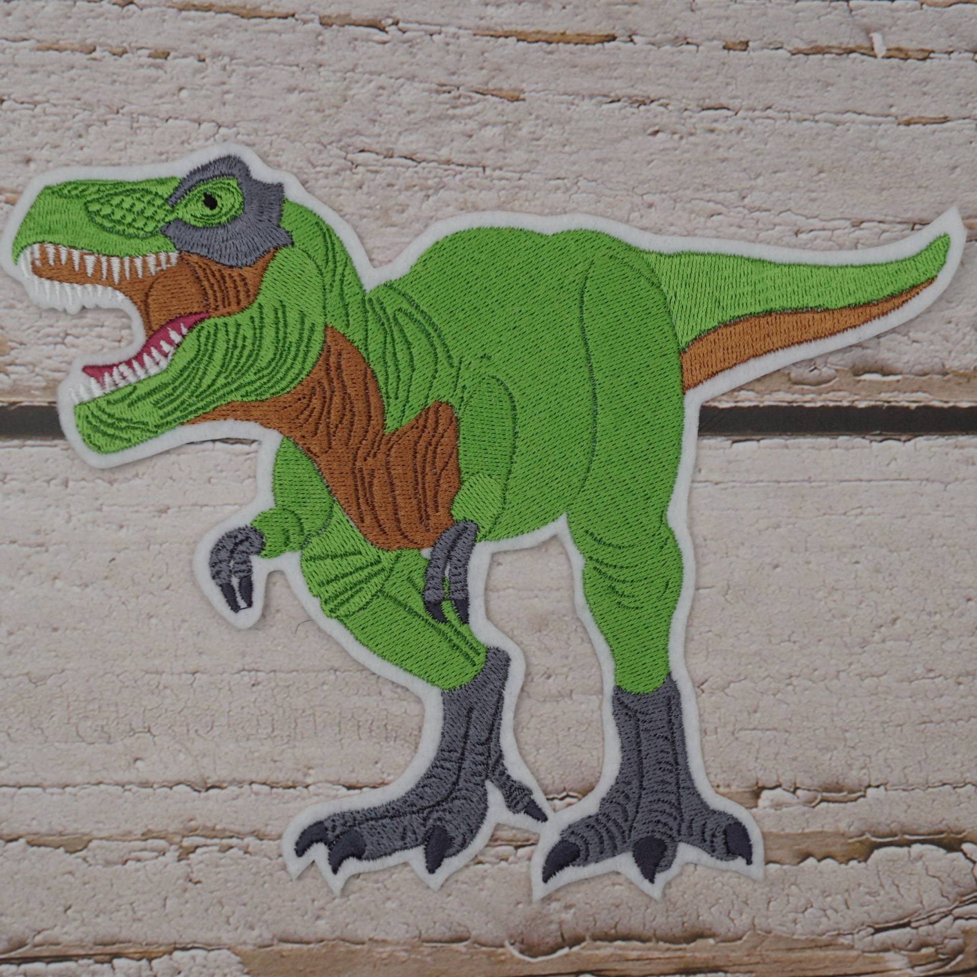 stickaufnäher Großer T-Rex Aufnäher Applikation von Froschverliebt