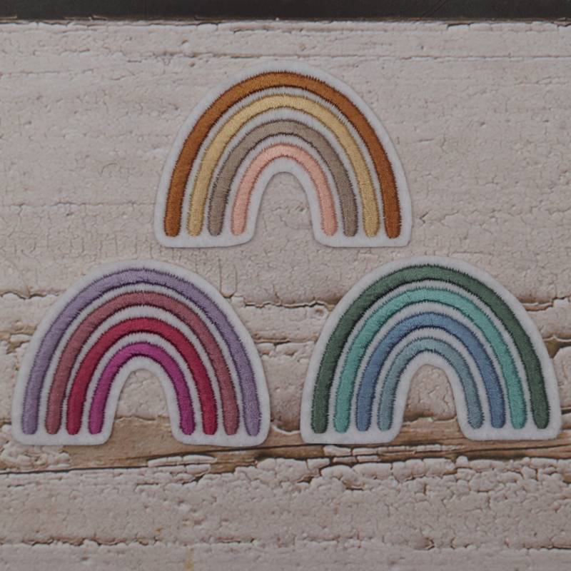 stickaufnäher Regenbogen Klein/Auswahl Aus 3 Farbkombinationen Applikation von Froschverliebt