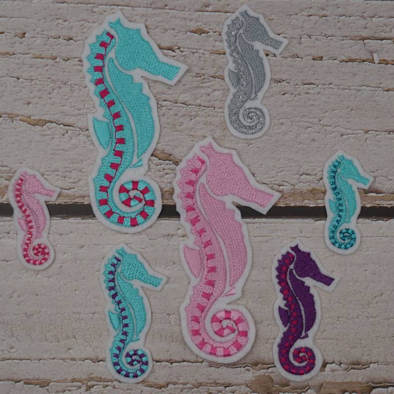 stickaufnäher Seepferdchen/Freie Farbwahl Größenwahl Applikation Aufnäher Einschulung von Froschverliebt