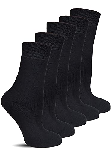 Frostfighter Damen Thermosocken ohne Gummi (6x Paar) Wintersocken Baumwolle Ski Vollfrottee Innenfutter (Schwarz, 35-38) von Frostfighter